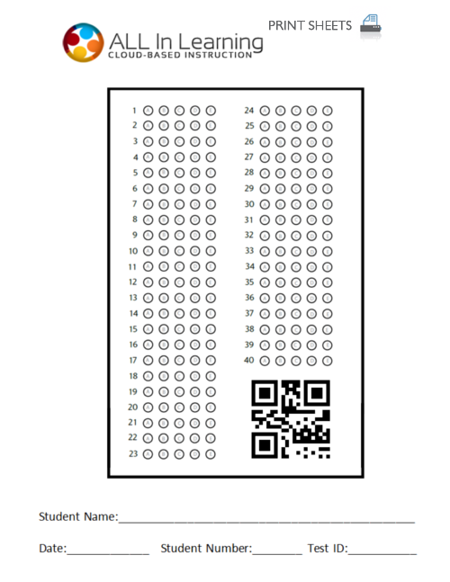 Bubble Sheet For Scan It ALL In Learning